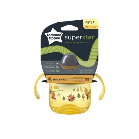 TOMMEE TIPPEE TTP447827 Kubek treningowy Superstar 190ml żółty TOMMEE TIPPEE TTP447827 Kubek treningowy Superstar 190ml żółty