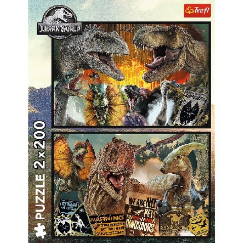 TREFL 13316 Puzzle 2x200 Prehistoryczny świat TREFL 13316 Puzzle 2x200 Prehistoryczny świat