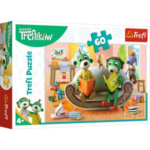 TREFL 17345 Puzzle 60 el. Wspólne czytanie książek TREFL 17345 Puzzle 60 el. Wspólne czytanie książek
