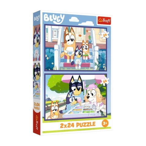 TREFL 34446 Puzzle 2x24 Zabawna Bluey TREFL 34446 Puzzle 2x24 Zabawna Bluey