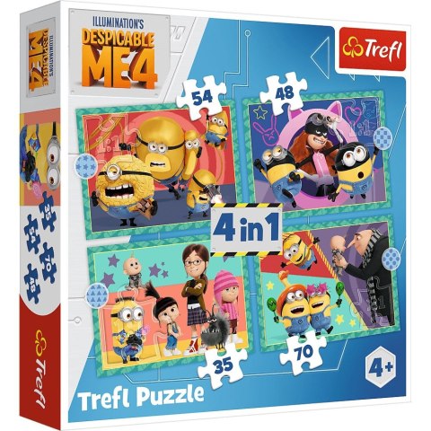 TREFL 34648 Puzzle 4w1 Zwariowane Minionki TREFL 34648 Puzzle 4w1 Zwariowane Minionki