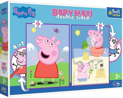TREFL 43001 Puzzle Baby MAXI 2x10 Pogodny dzień Peppy TREFL 43001 Puzzle Baby MAXI 2x10 Pogodny dzień Peppy