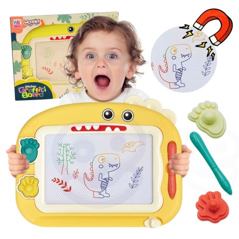 WOOPIE 48181 Tablica magnetyczna Dinozaur żółta WOOPIE 48181 Tablica magnetyczna Dinozaur żółta