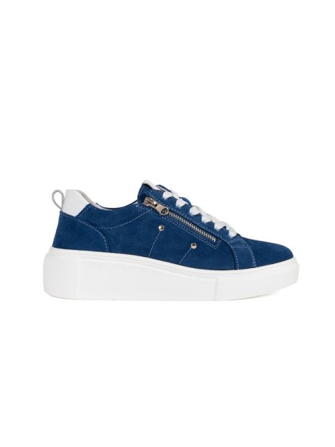 Niebieskie sneakersy na grubej podeszwie - 37 Niebieskie sneakersy na grubej podeszwie - 37