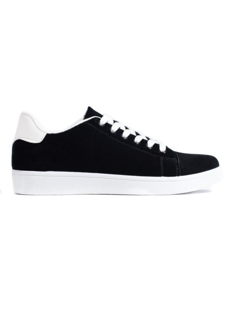 Czarne zamszowe trampki damskie - 40 Czarne zamszowe trampki damskie - 40