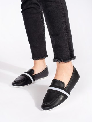 Czarne eleganckie baleriny wsuwane - 37