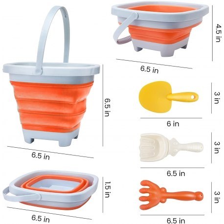 WOOPIE 43766 Zestaw silikonowe wiaderko z grabkami i łopatką WOOPIE 43766 Zestaw silikonowe wiaderko z grabkami i łopatką
