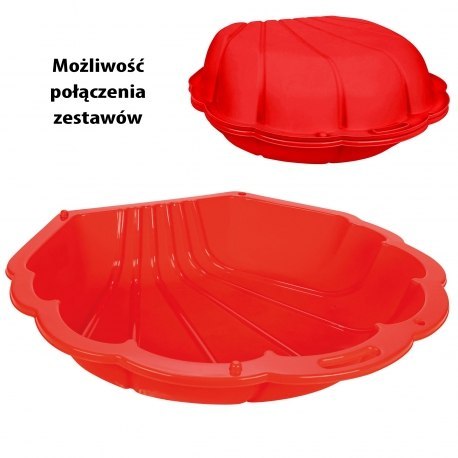 WOOPIE 31484 Piaskownica muszelka czerwona WOOPIE 31484 Piaskownica muszelka czerwona