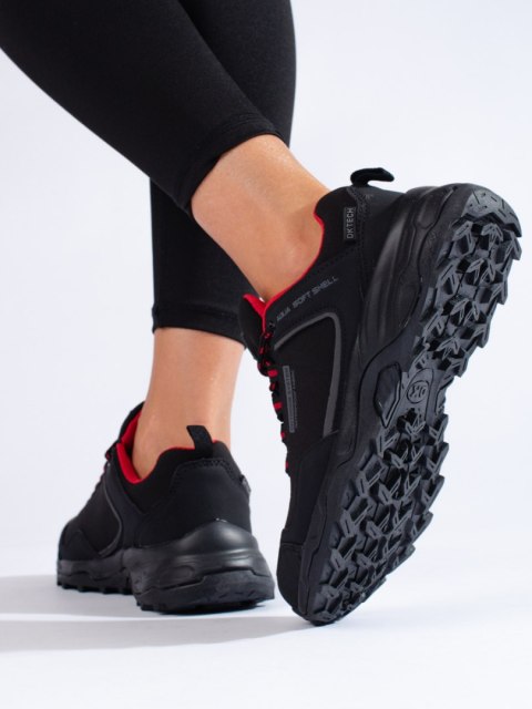 Buty trekkingowe damskie DK Waterproof czarne z czerwonymi wstawkami - 40 Buty trekkingowe damskie DK Waterproof czarne z czerwonymi wstawkami - 40