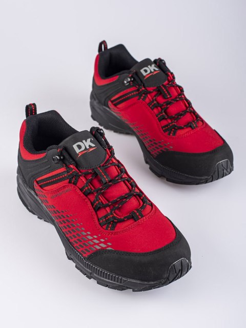 Buty trekkingowe męskie na grubej podeszwie DK czerwone Aqua Softshell - 43 Buty trekkingowe męskie na grubej podeszwie DK czerwone Aqua Softshell - 43