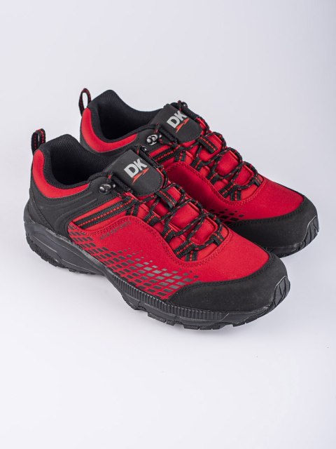 Buty trekkingowe męskie na grubej podeszwie DK czerwone Aqua Softshell - 43 Buty trekkingowe męskie na grubej podeszwie DK czerwone Aqua Softshell - 43