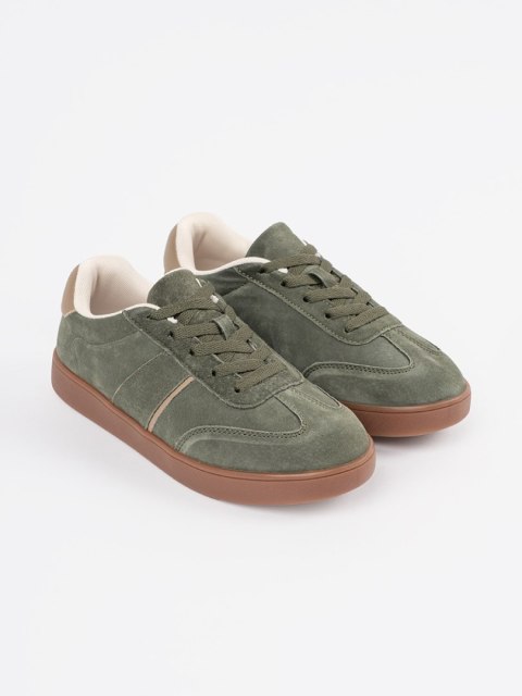 Zamszowe zielone sneakersy Sergio Leone - 40 Zamszowe zielone sneakersy Sergio Leone - 40