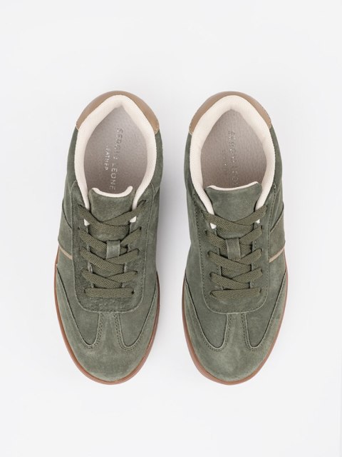 Zamszowe zielone sneakersy Sergio Leone - 40 Zamszowe zielone sneakersy Sergio Leone - 40