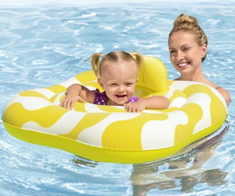 BESTWAY 32298 Siedzisko do nauki pływania Kwadrat Swim Safer Comfort Plush Żółte fale 76x76 BESTWAY 32298 Siedzisko do nauki pływania Kwadrat Swim Safer Comfort Plush Żółte fale 76x76