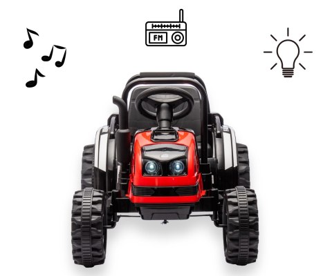MILLY MALLY 5741 Pojazd na akumulator Traktor z przyczepą Farmer Red