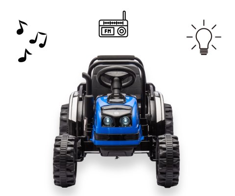 MILLY MALLY 5742 Pojazd na akumulator Traktor z przyczepą Farmer Blue