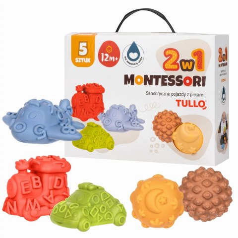 TULLO 498 Sensoryczne pojazdy, piłeczki sensoryczne - zestaw 5 szt. TULLO 498 Sensoryczne pojazdy, piłeczki sensoryczne - zestaw 5 szt.