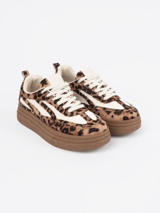 Sneakersy damskie w panterkę - 38