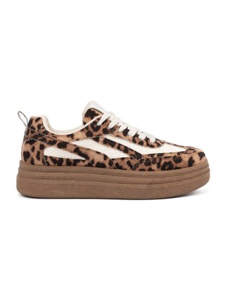 Sneakersy damskie w panterkę - 39