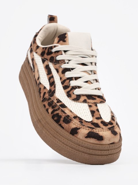 Sneakersy damskie w panterkę - 41 Sneakersy damskie w panterkę - 41