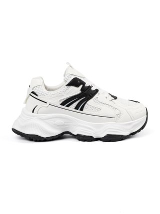 Sneakersy na grubej podeszwie białe - 40