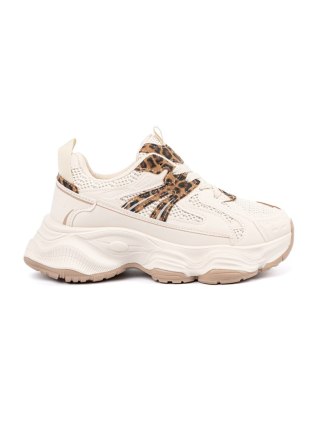 Sneakersy na grubej podeszwie w panterkę - 39