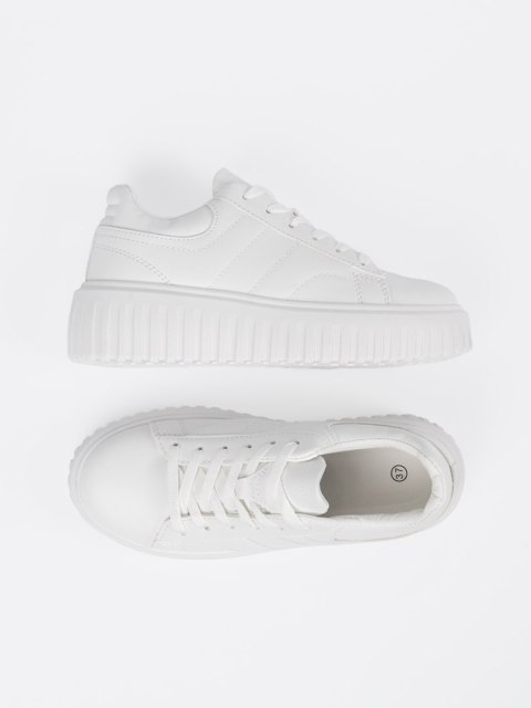 Białe sneakersy damskie - 37 Białe sneakersy damskie - 37
