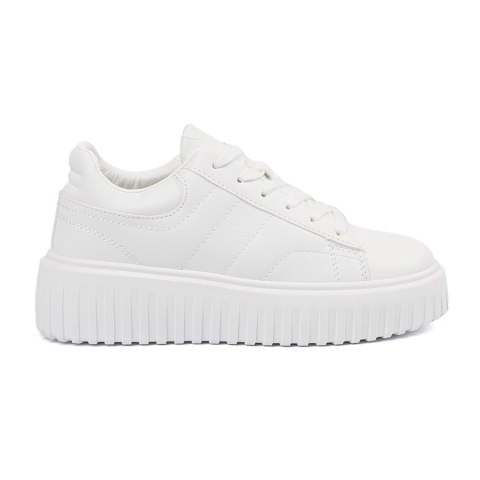 Białe sneakersy damskie - 40 Białe sneakersy damskie - 40