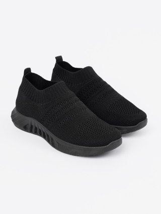 Damskie wsuwane buty sportowe czarne - 37