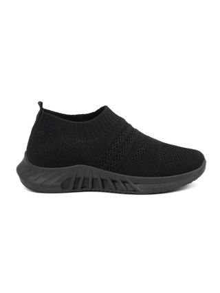 Damskie wsuwane buty sportowe czarne - 38
