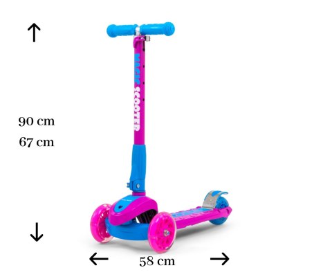 MILLY MALLY 2691 Hulajnoga SCOOTER Magic Pink-Blue MILLY MALLY 2691 Hulajnoga SCOOTER Magic Pink-Blue