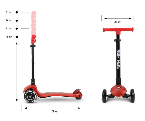 MILLY MALLY 6252 Scooter Sparky red MILLY MALLY 6252 Scooter Sparky red