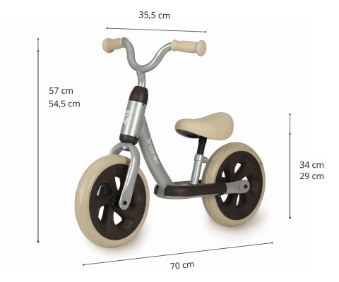MILLY MALLY 6285 Qplay Rowerek biegowy Trainer silver MILLY MALLY 6285 Qplay Rowerek biegowy Trainer silver