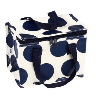 REX LONDON 29845 Torba termiczna na lunch Kropki granatowo-biała