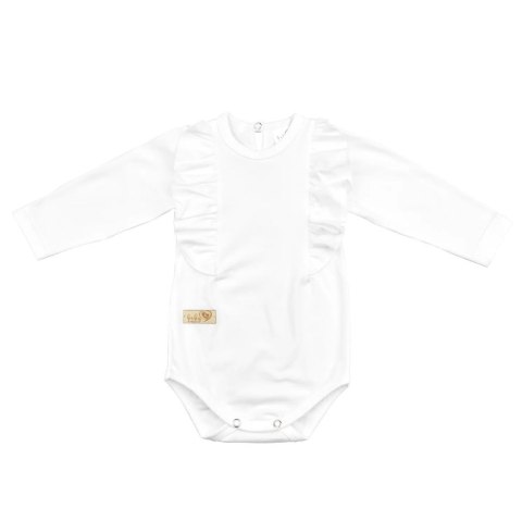 BABY 01378 Body niemowlęce dł rękaw Falbanka Ecru 68/74 BABY 01378 Body niemowlęce dł rękaw Falbanka Ecru 68/74