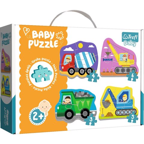 TREFL 36072 Puzzle Baby Classic Pojazdy na budowie TREFL 36072 Puzzle Baby Classic Pojazdy na budowie