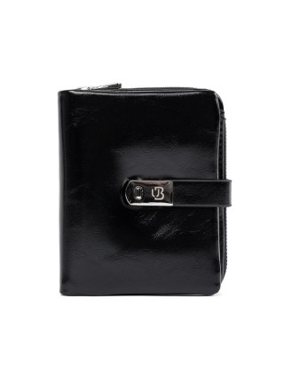 Czarny elegancki portfel damski - one size