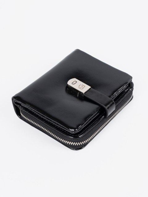 Czarny elegancki portfel damski - one size Czarny elegancki portfel damski - one size