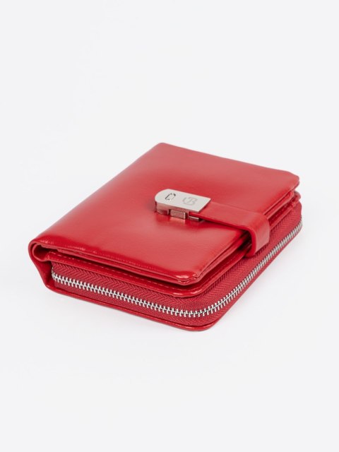 Czerwony elegancki portfel damski - one size Czerwony elegancki portfel damski - one size