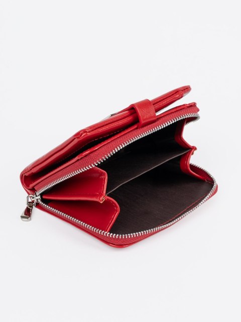 Czerwony elegancki portfel damski - one size Czerwony elegancki portfel damski - one size