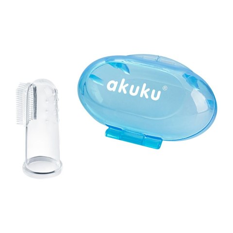 AKUKU A0263 Szczoteczka silikonowa w etui blue AKUKU A0263 Szczoteczka silikonowa w etui blue