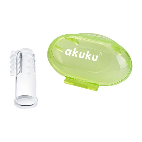 AKUKU A0264 Szczoteczka silikonowa w etui green AKUKU A0264 Szczoteczka silikonowa w etui green