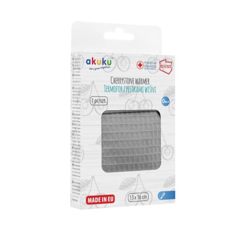 AKUKU A0635 Termofor z pestkami wiśni 13x16cm.Grey AKUKU A0635 Termofor z pestkami wiśni 13x16cm.Grey