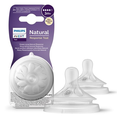 AVENT SCY964/02 Smoczek Responsywny Natural 3m+ AVENT SCY964/02 Smoczek Responsywny Natural 3m+