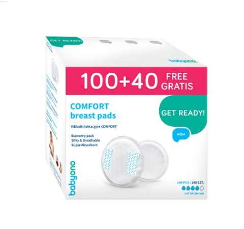 B.O.296/140 Wkładki laktacyjne COMFORT 100+40 szt GRATIS