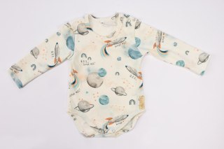 BABY 01198 Body niemowlęce dł rękaw Kosmos Ecru 68/74*