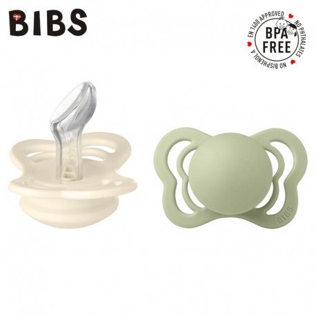 BIBS 1710309 Smoczek uspokajający COUTURE IVORY & SAGE M 2-pak BIBS 1710309 Smoczek uspokajający COUTURE IVORY & SAGE M 2-pak