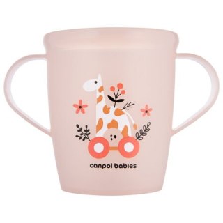 CANPOL 2/101 Kubek otwarty z uchwytami 250 ml TOYS koralowy