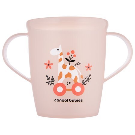 CANPOL 2/101 Kubek otwarty z uchwytami 250 ml TOYS koralowy CANPOL 2/101 Kubek otwarty z uchwytami 250 ml TOYS koralowy