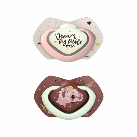 CANPOL 22/658 Smoczek silikonowy 0-6m symetryczny Sleepy Koala 2 szt. różowy CANPOL 22/658 Smoczek silikonowy 0-6m symetryczny Sleepy Koala 2 szt. różowy